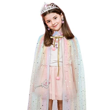 Fedio 7 Piece Princess Cape Set for Girls