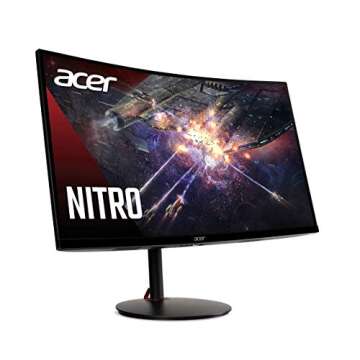 Acer Nitro XZ270 Xbmiipx 27" 1500R Curved Full HD (1920 x 1080) VA Zero-Frame Gaming Monitor with Adaptive Sync, 240Hz Refresh Rate and 1ms VRB (Display Port & 2 x HDMI 2.0 Ports) , Black