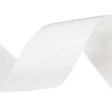 VATIN Double Faced White Satin Ribbon 50 Yards for Crafts