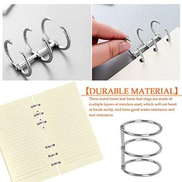 BUYGO 20Pcs Durable Book Rings for Scrapbooking & DIY