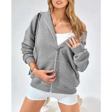 BTFBM Women's Zip Up Hoodie - Stylish & Versatile for Fall