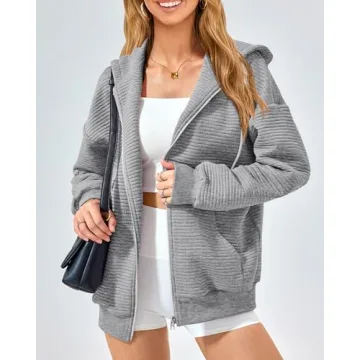 BTFBM Women's Zip Up Hoodie - Stylish & Versatile for Fall