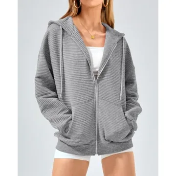 BTFBM Women's Zip Up Hoodie - Stylish & Versatile for Fall