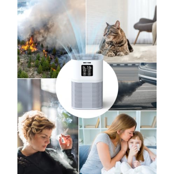 VEWIOR Air Purifier for Home up to 600 sq.ft - HEPA Filter