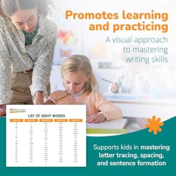 Channie’s Easy Peasy 100 Sight Words Workbook, Practice Printing, Tracing & Handwriting, 80 Pages, Pre-K - First Grade Workbooks, Size 8.5” x 11” - Homeschool Handwriting Practice for Kids