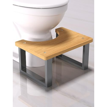 Ergonomic Bathroom Toilet Stool for Healthier Bowel Movements - Easy-to-Use Poop Stool Improves Dige...