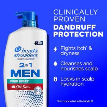 Head & Shoulders 2-in-1 Dandruff Shampoo and Conditioner Set, Clinically Proven Dandruff & Itch Reli...