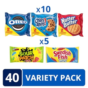 40 Christmas Cookie & Candy Snack Packs Variety