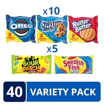 40 Christmas Cookie & Candy Snack Packs Variety