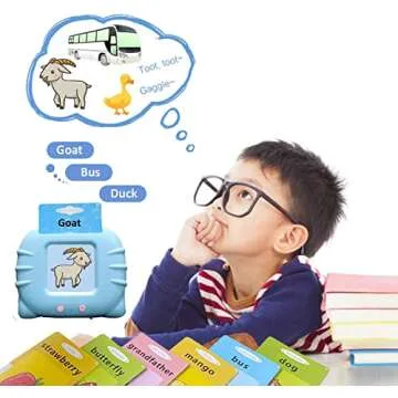 Talking Flash Cards for Toddler 1 2 3 4 Year Olds, Language Learning Toys, Pocket Speech Therapy Toys, Autism Toys, Montessori Toys with 224 Words, Children's Sensory Learning Educational Toys