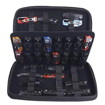 HERSENT Pocket Knife Display Case with 62 Slots - The Ultimate Knife Organizer for Collectors
