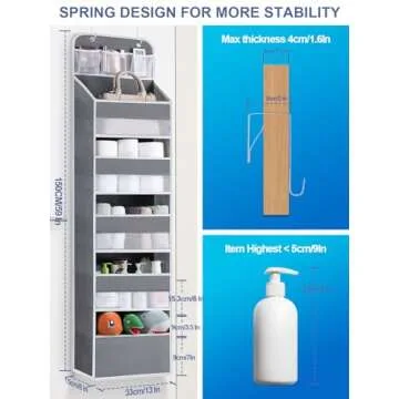 Over the Door Organizer - 6 Shelf Hanging Storage Solution