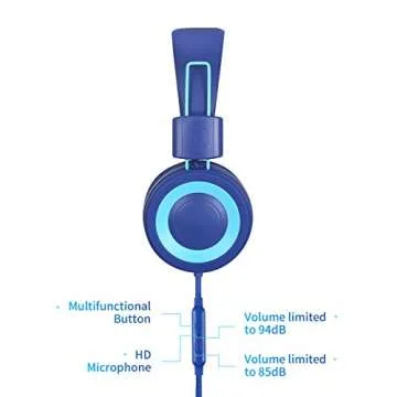 POWMEE P10 Kids Headphones: Safe Volume, Comfort, Fun