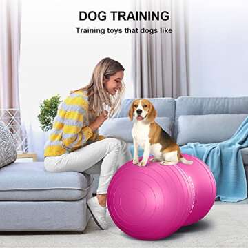 STOROMO Peanut Ball,Peanut Exercise Ball,Yoga Ball,Pregnancy Ball,Peanut Stability Ball,for Kids Therapy,Labor Birthing,Core Strength Training(Include Pump) (23.6x11.8 inch (60x30cm)，Pink)