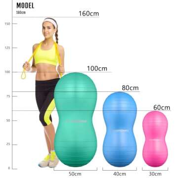STOROMO Peanut Ball,Peanut Exercise Ball,Yoga Ball,Pregnancy Ball,Peanut Stability Ball,for Kids Therapy,Labor Birthing,Core Strength Training(Include Pump) (23.6x11.8 inch (60x30cm)，Pink)