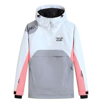 RIUIYELE Women's Ski Suit Outdoor Sports Snowboarding Jacket and Pants Waterproof Breathable Snow Suit, White L