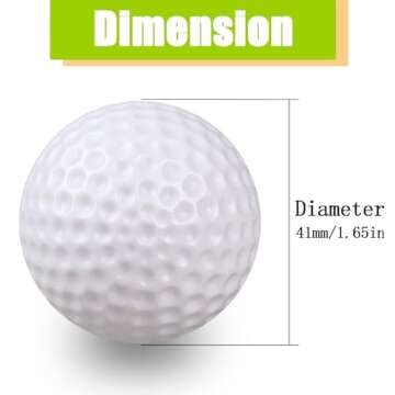 KOFULL Golf Practice Balls, Hollow Golf Plastic Balls for Indoor Training -Pack of 50 pcs (White)