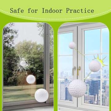 KOFULL Golf Practice Balls, Hollow Golf Plastic Balls for Indoor Training -Pack of 50 pcs (White)