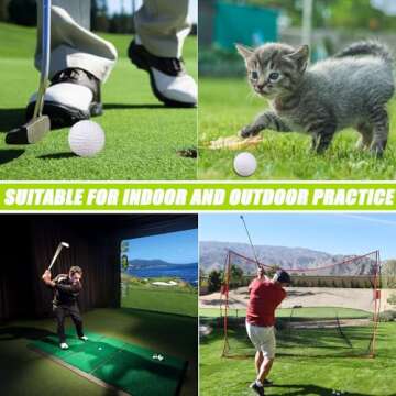 KOFULL Golf Practice Balls, Hollow Golf Plastic Balls for Indoor Training -Pack of 50 pcs (White)