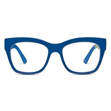 Peepers Women’s C'est La Vie Soft Square Blue Light Blocking Reading Glasses, 54 + 2.5