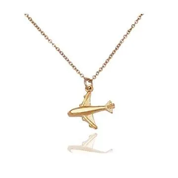 Quan Jewelry Airplane Pendant Necklace for Women | Inspirational Quote