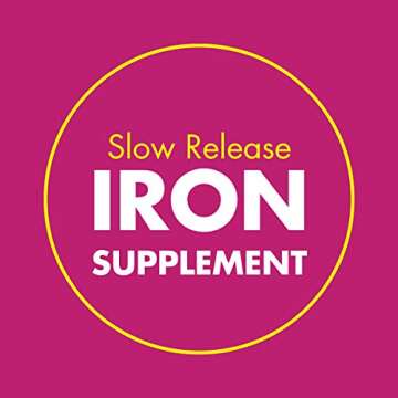 Slow Fe 45mg Iron Supplement for Iron Deficiency, Slow Release, High Potency, Easy to Swallow Tablets - 30 Count