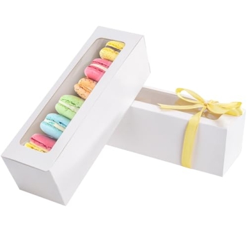 Elegant NPLUX 25 Pack Macaron Boxes - Perfect for Presentation