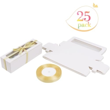 NPLUX 25 Elegant Macaron Boxes for Gift Giving & Treats