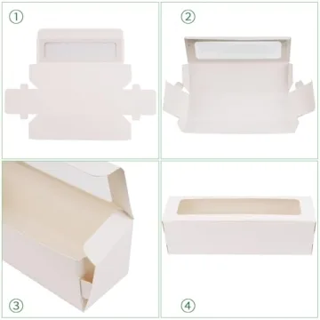 NPLUX 25 Elegant Macaron Boxes for Gift Giving & Treats