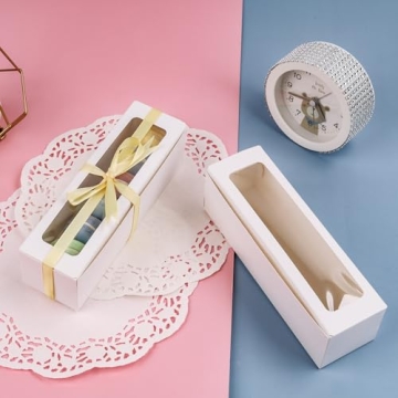 NPLUX 25 Elegant Macaron Boxes for Gift Giving & Treats