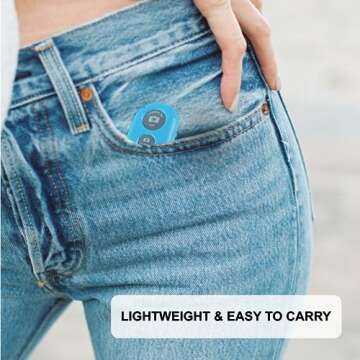 CamKix Wireless Camera Shutter Remote Control for Smartphones – Create Amazing Photos and Selfies (Blue)