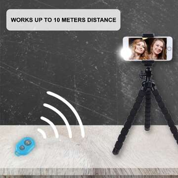 CamKix Wireless Camera Shutter Remote Control for Smartphones – Create Amazing Photos and Selfies (Blue)