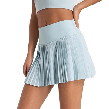 altiland Women's Cool Feeling Pleated Tennis & Running Skirt with Shorts