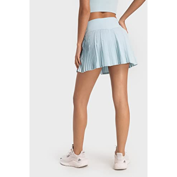 altiland Women's Pleated Tennis Running Skirt with Pockets