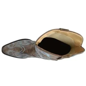 ROPER Womens Riley Embroidery Round Toe Casual Boots Mid Calf Low Heel 1-2" - Brown - Size 10 B