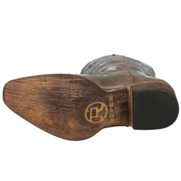 ROPER Womens Riley Embroidery Round Toe Casual Boots Mid Calf Low Heel 1-2" - Brown - Size 10 B