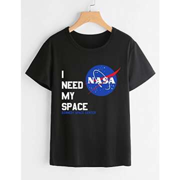Dresswel NASA Printed T-Shirt for Women | Comfortable & Trendy
