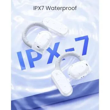 TAGRY Open Ear Earbuds 80H Playtime Bluetooth Sport Headphones IPX7 Waterproof Wireless Headsets Touch Control Earphones with Mic for Running Workout Fitness