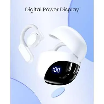 TAGRY Open Ear Earbuds 80H Playtime Bluetooth Sport Headphones IPX7 Waterproof Wireless Headsets Touch Control Earphones with Mic for Running Workout Fitness