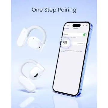 TAGRY Open Ear Earbuds 80H Playtime Bluetooth Sport Headphones IPX7 Waterproof Wireless Headsets Touch Control Earphones with Mic for Running Workout Fitness