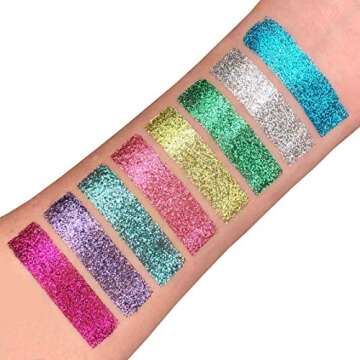 Glitter Fix Gel by Moon Glitter - Cosmetic Glitter Adhesive Primer for Face and Body. for All Glitters Including fine, Chunky, Holographic, Iridescent and bio - Set of 6