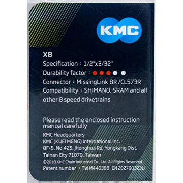 KMC X8 8-Speed Nickel Plate Bicycle Chain Upgrade