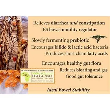 Heather's Tummy Fiber Organic Acacia Senegal Packets for IBS, 25 Count Travel Packs