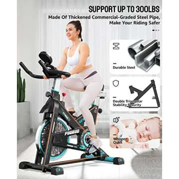 Adjustable Resistance Indoor Exercise Bike for All Fitness Levels