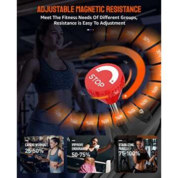 Exercise Bike Adjustable Resistance Cardio Workout Indoor Fitness Bike w/LCD Monitor Adjustable Seat Straps Foot Pads Home Office Fitness Training Workout