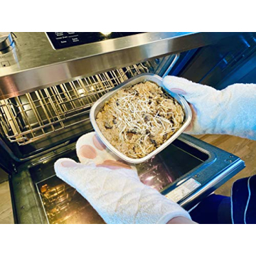 Cat Paws Oven Mitts - White & Pink, 100% Cotton, Heat Resistant