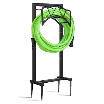 Garden Hose Holder Freestanding Outdoor - Heavy Duty Water Hose Holders for Outside, Metal Hose Stan...