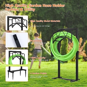 Freestanding Garden Hose Holder for Easy Outdoor Storage