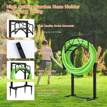 Freestanding Garden Hose Holder for Easy Outdoor Storage