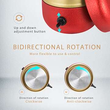 VIVOHOME 2000 RPM 2.4 Inch Speed Adjustable Mini Pottery Wheel Electric DIY Clay Tool for Ceramic Work Art Craft Red